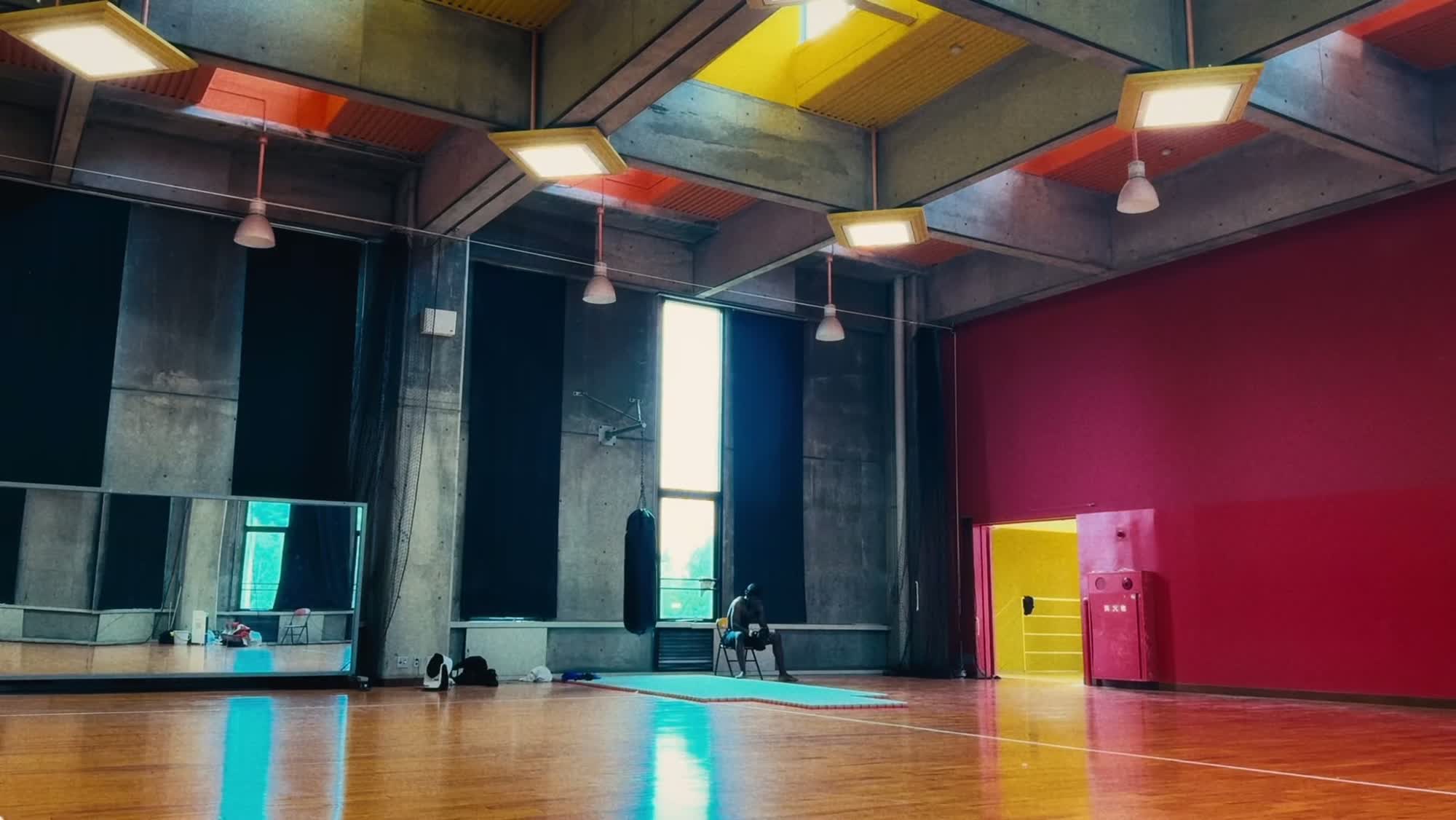 Boxing gym interior, Japan